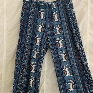 NWT✨ Juniper Blue Boho Elephant Flare Pants